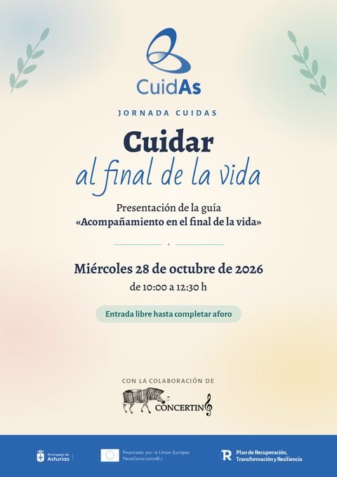 Cartel: Presentación de la Guía de Cuidados Paliativos en la que hemos colaborado. 28 de octubre de 2026.